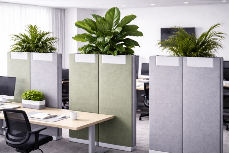 cloisons de séparation avec des plantes